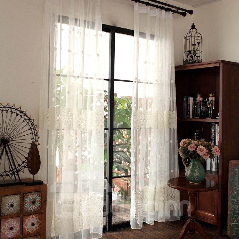 European Style Embroidery Custom Sheer Curtain - Image 10