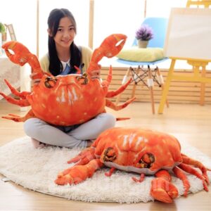 Tropical Red Crab Shape Design Throw Pillow