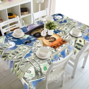 Unique American Style Dollar Prints Design Home Decorative 3D Tablecloth