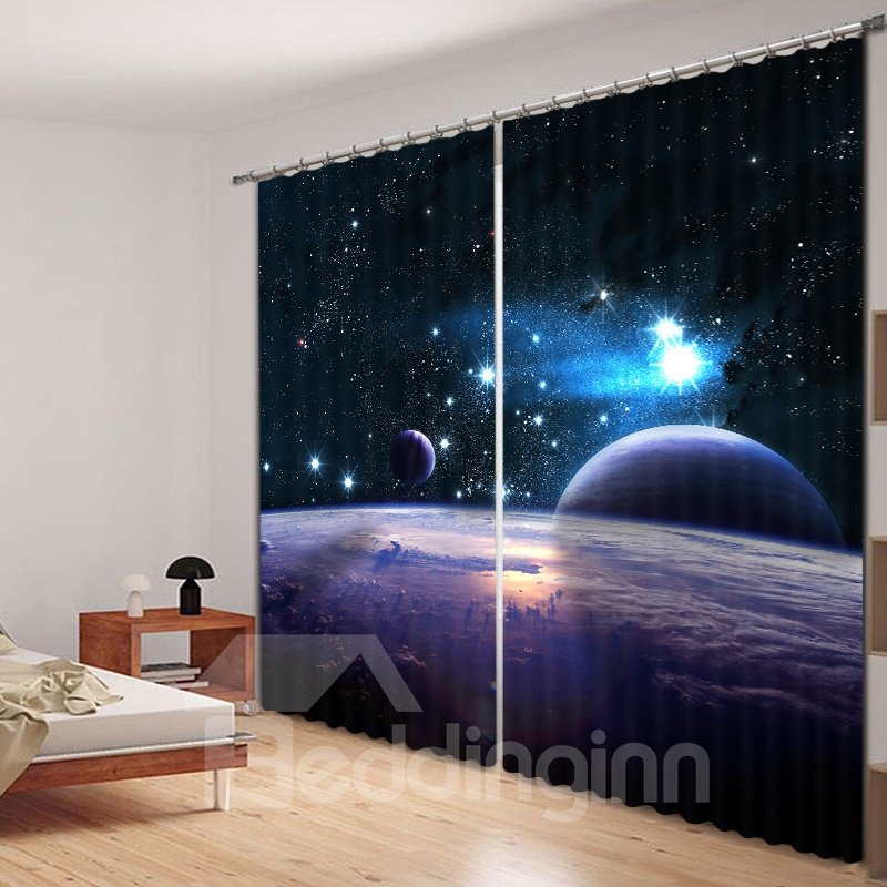 Planets in the Universe Printed 3D Curtain - Image 2