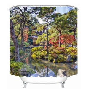 Gorgeous Courtyard View 3D Printed Bathroom Waterproof Shower Curtain