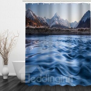 Microwave of the Sea 3D Printed Bathroom Waterproof Shower Curtain