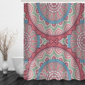 Cute Gear 3D Printed Bathroom Waterproof Shower Curtain