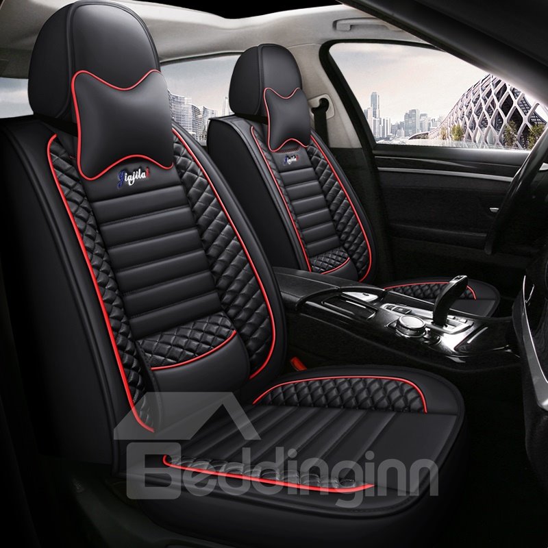 Fashionable Patterns Elegant Shape Solid Genuine Leather Universal Car Seat Cover Universal Fit Interior Accessories for Auto Truck Van SUV