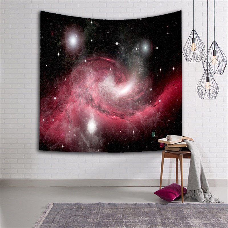 3D Red Whirlpool Galaxy Prints Hanging Wall Tapestry - Image 3