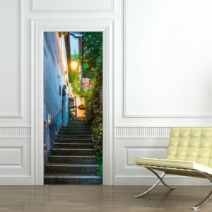30¡Á79in Stone Stair Path Pattern PVC Environmental and Waterproof 3D Door Mural