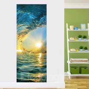 30¡Á79in Sun and Sea Tide PVC Environmental and Waterproof 3D Door Mural