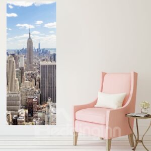 30¡Á79in Architectures and Blue Sky PVC Environmental and Waterproof 3D Door Mural