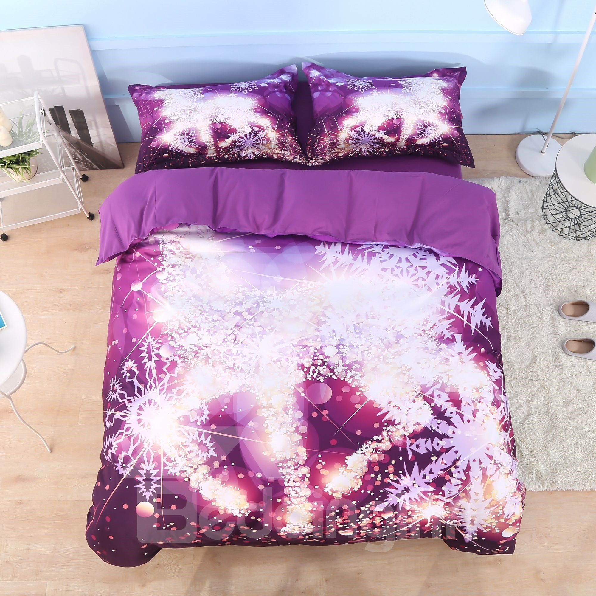 Free Shipping For Only $26.99 3D Christmas Bedding Santa Claus and Gifts Print Holiday 4-Piece Bedding Set Duvet Cover Set Microfiber(Clearance Bedding Set £¬no return or exchange) - Image 4
