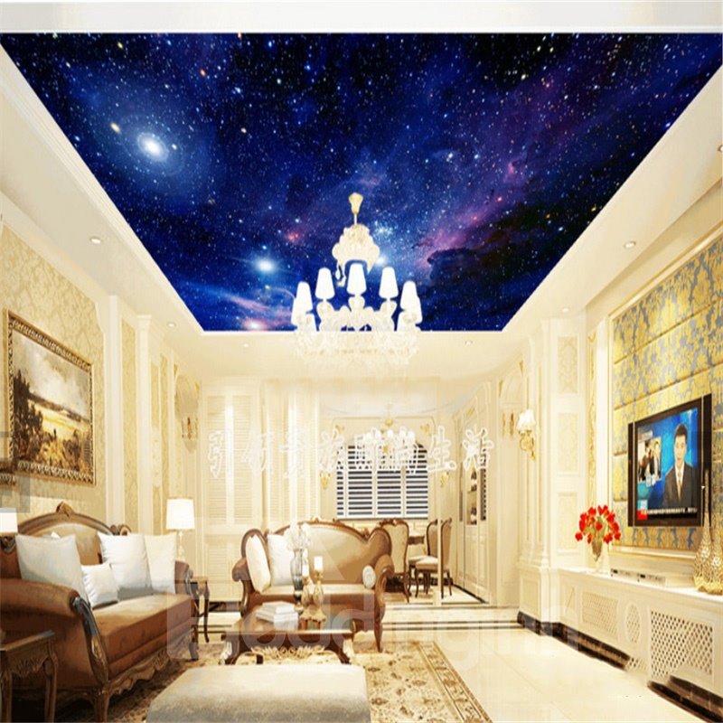 3D Galaxy Pattern Waterproof Durable and Eco-friendly Ceiling Murals - Image 5