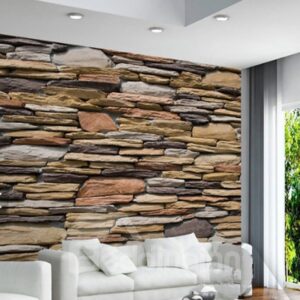 3D Wood Wall Printed Sturdy Waterproof and Eco-friendly Wall Mural