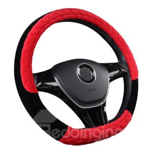 Fluffy Suede Bright Color Holding Warm Steering Wheel Cover