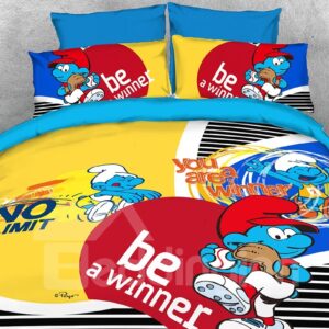 Smurf Sports Activity 4-Piece Bedding Sets/Duvet Covers