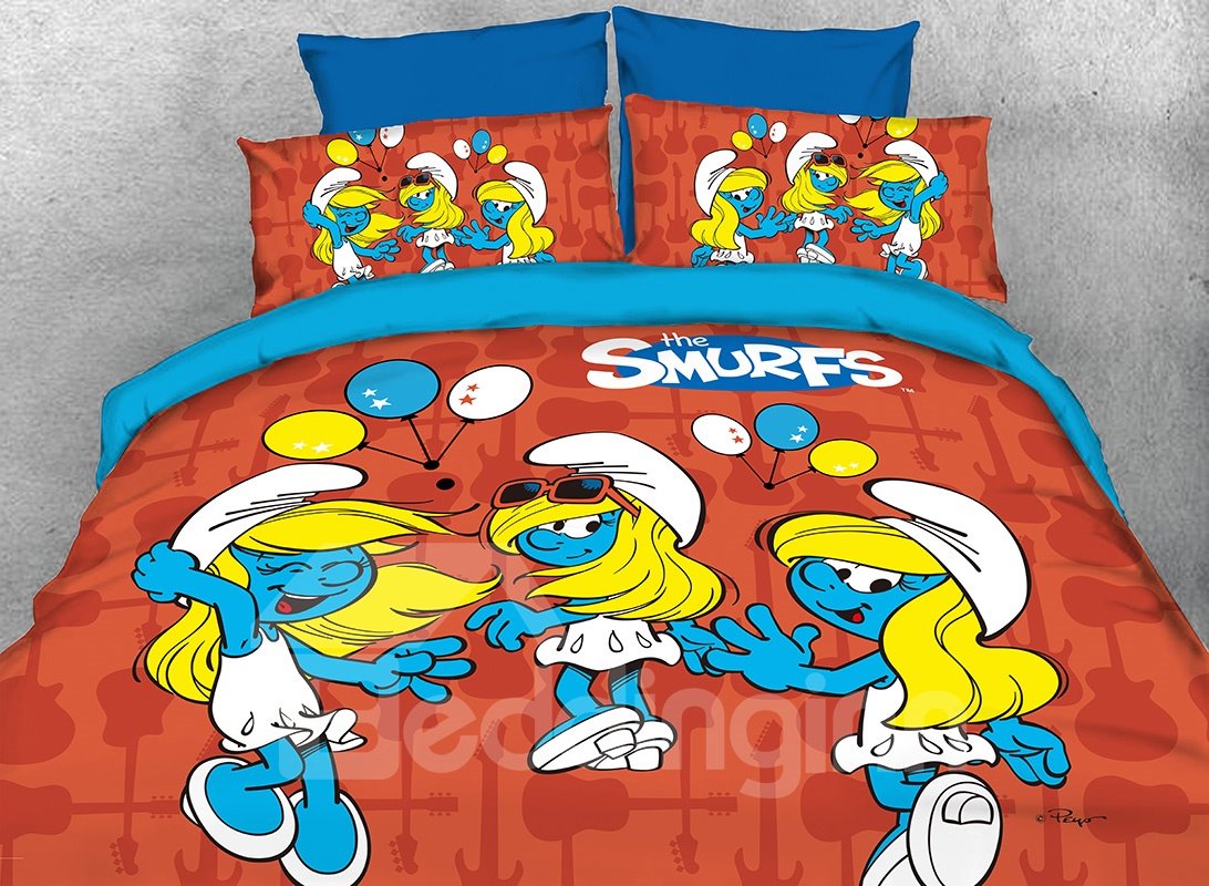 Smurfette with Balloons 4-Piece Bedding Sets/Duvet Covers - Image 4