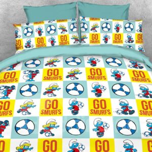 Football Smurfs and Smurfette Twin 3-Piece Kids Bedding Sets
