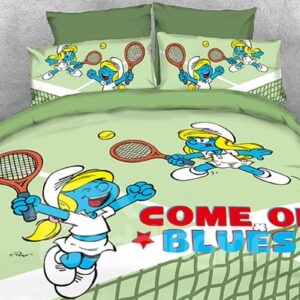 Tennis Smurfette Light Green Twin 3-Piece Kids Bedding Sets/Duvet Covers