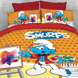 Painter Smurf the Smurfs Village Artist Twin 3-Piece Kids Bedding Sets