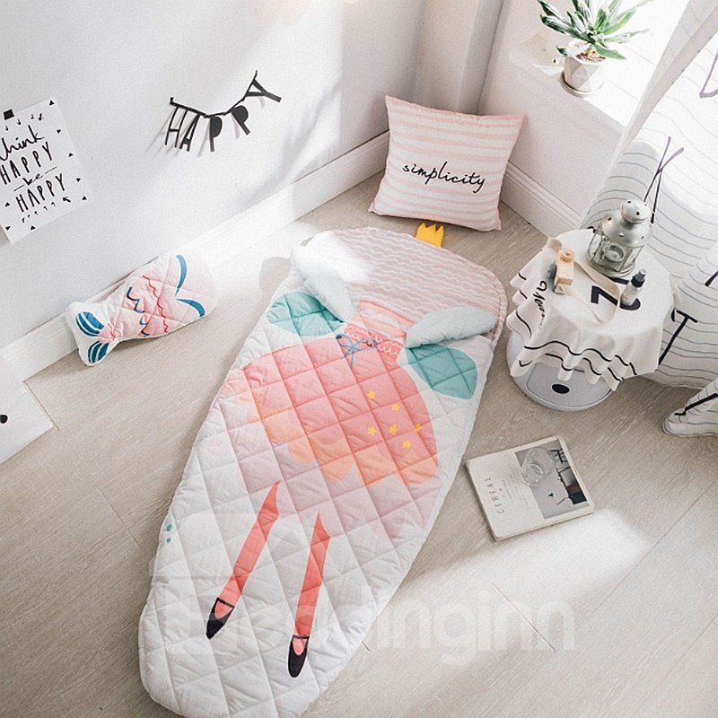3D Little Princess Printed Cotton 1-Piece Baby Sleeping Bag