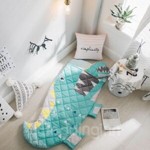 Little Crocodile Printed Cotton 1-Piece Blue Baby Sleeping Bag