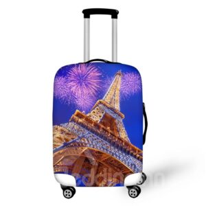 Eiffel Tower Firework Waterproof Suitcase Protector for 19 20 21