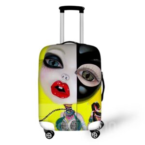 3D Fashion Barbie Doll Painted Luggage Protect Cover