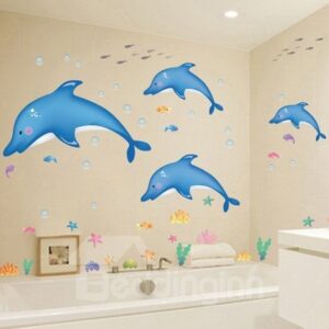 Vivid Dolphin Pattern Creative DIY Home Decor Removable Wall Sticker