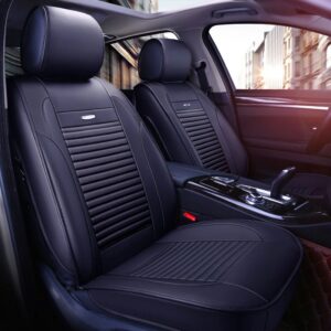 One Front Car Seat Cover Driver Seats Protection Cover Classic Excellent Leather Simple Style Universal Fit Car Interior Accessories for Auto Truck Van SUV