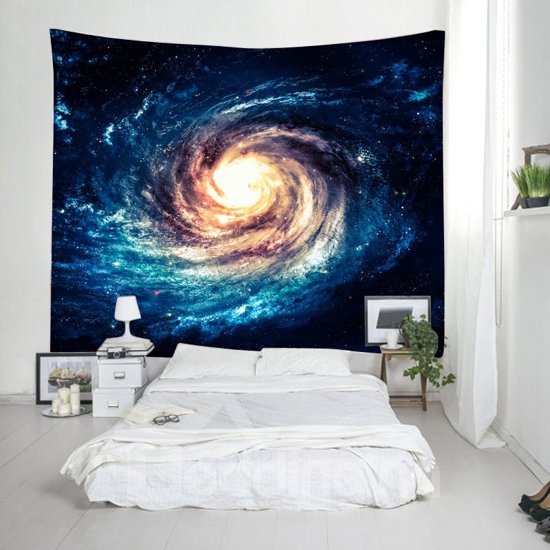 3D Whirlpool Galaxy Printed Decorative Hanging Wall Tapestry - Image 2