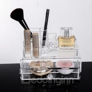 Environment Friendly Acrylic Material 18.7*12.1*11.7cm Cosmetic Storage Box