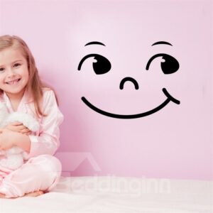 Smiling Face Pattern PVC Waterproof Home Decor Living Room Kids Room Wall Sticker