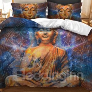 Statue of Buddha Printed 3D 3-Piece Bedding Sets/Duvet Covers