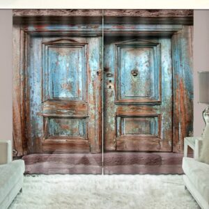 Rusty Barn Door Country Life Curtain Vivid Blackout 2 Panels