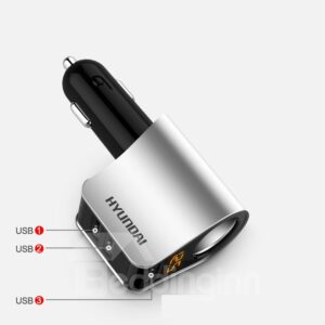 Multifunctional Modern One for Two 3USB Car Charger