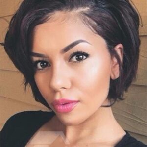 Short Wave Layered Loose 8 Inches Synthetic Hair Lace Front Cap Wigs