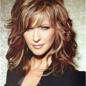 Long Layered Wavy 14 Inches Mixed Red Synthetic Hair Capless Wigs