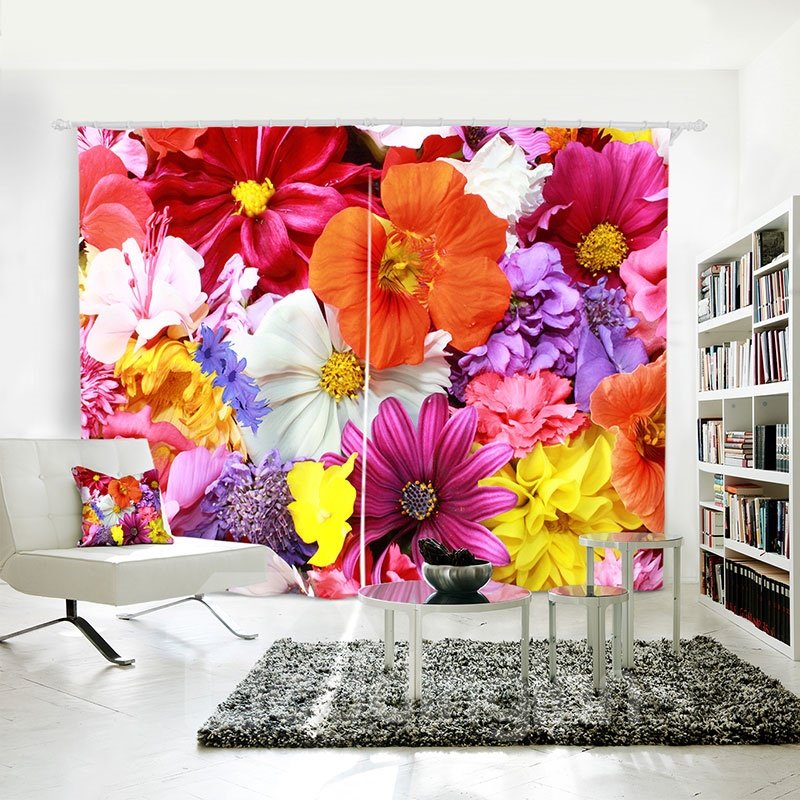 3D Blackout Beatiful Floral Printing Curtain Online with Environment-friendly Material and Pollution-free Printing Technology Ever Fading Cracking Peeling or Flaking - Image 7