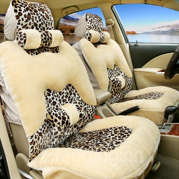 Luxurious Leopard Skin Pattern Car Seat Accessories Girls Car Seat Covers Fashion And Stylish Universal Fit for Auto Truck Van SUV - Image 2
