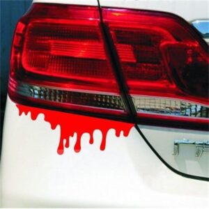 Creative Bleed Pattern Waterproof PVC Car Lamp Sticker