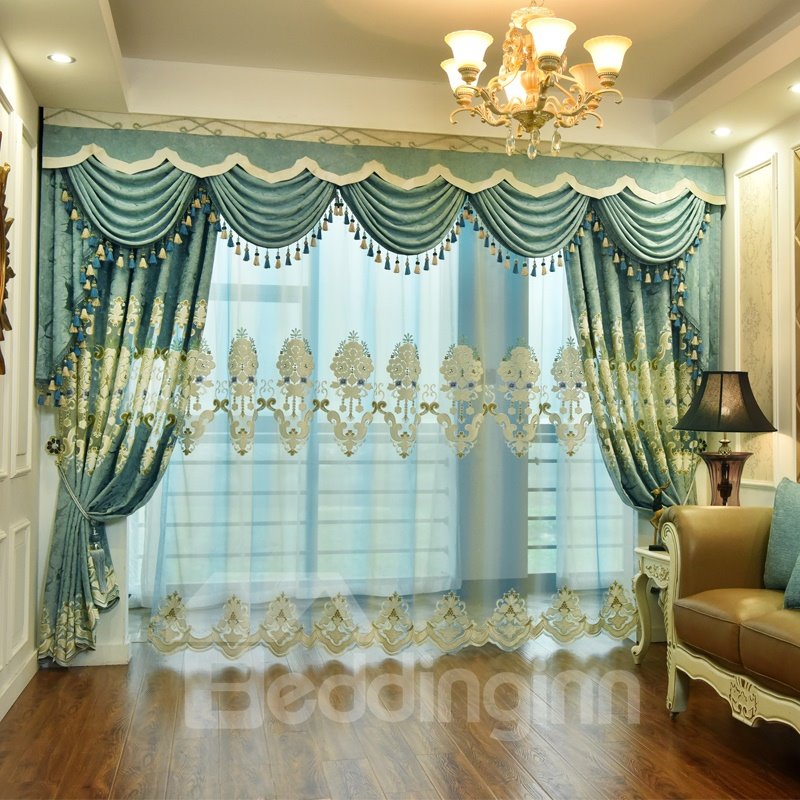 Elegant Embroidered Home Decor Semi Sheer Curtains - Image 8