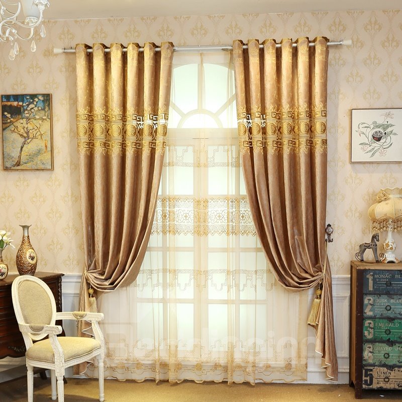 Embroideied European Style Living Room Luxury Sheer Curtains - Image 9