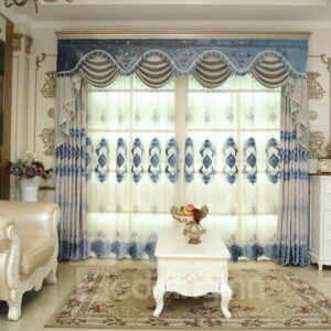 Royal Design Embroidery Lace Voile Sheer Curtain for Living Room Bedroom 84W 84L 2 Panel Set Provides an Elegant Look and Silky Soft Touch
