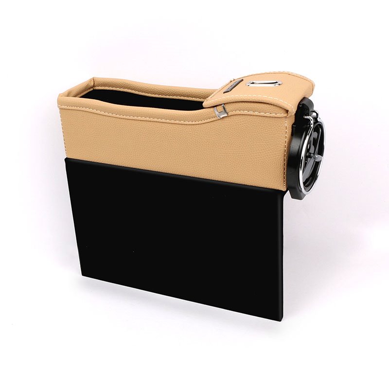 Car Seat Storage Box Gap Storage Box Bag Box Vehicle-Mounted Multi-Functional Leather Water Cup Holder