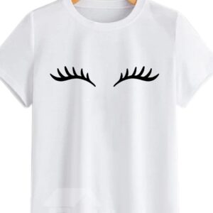 Beddinginn Round Neck Standard Short Sleeve Hand Painted Fashion Women's T-Shirt