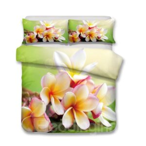 Plumeria Rubr Cv Acutifolia Printed 3-Piece Bedding Sets/Duvet Covers
