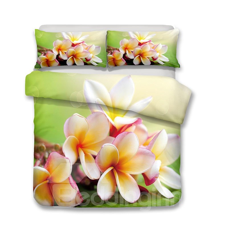 Plumeria Rubr Cv Acutifolia Printed 3-Piece Bedding Sets/Duvet Covers - Image 2
