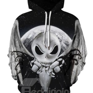 Funny Pattern Loose Model Pullover Unisex 3D Painted Hoodie