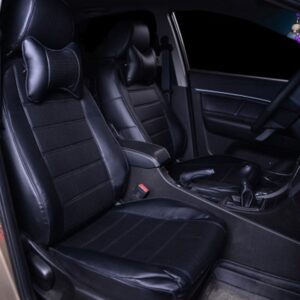 Sports Style Color Block Fit Perfectly Mesh Design Ventilate Waterproof PU Leather Custom Fit Seat Cover