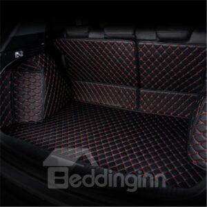 Diamond Shape Luxury Leather Waterproof Car Trunk Mat For RAV4