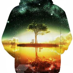 Creative and Fantastic Scenery 3D Printed Pullover Long Sleeve Men's Hoodies