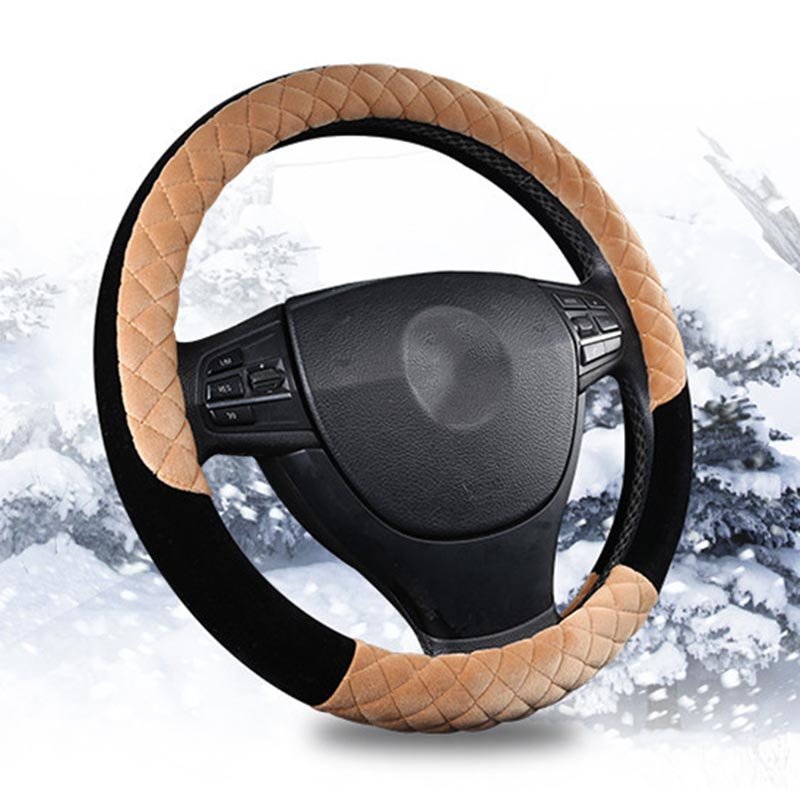 Car Winter Steering Wheel Cover Four Seasons Plush Handle Cover - Image 3